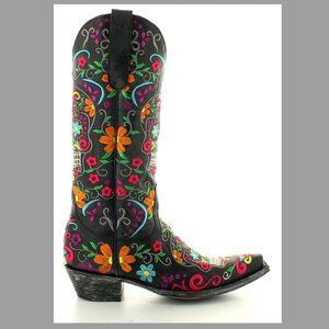 Old Gringo Women's Klak Skull Black Multicolor Cowgirl Boot